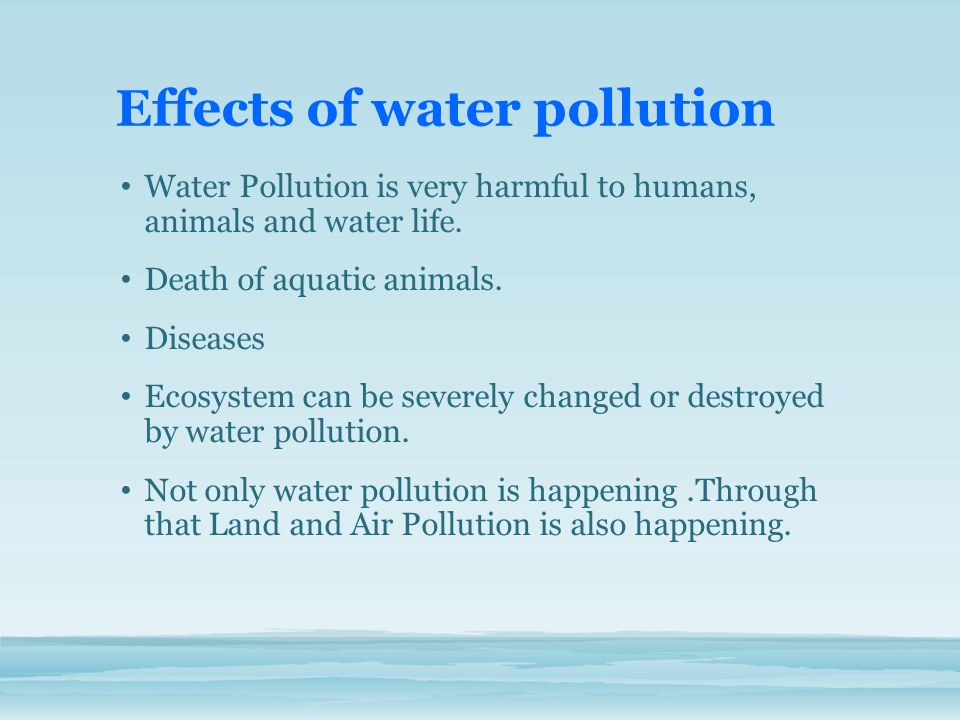 8 Effects Of Water Pollution