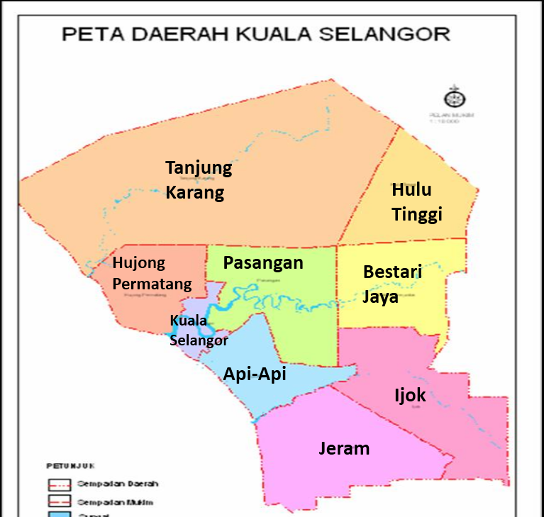 Peta Daerah Kuala Selangor - Klang dun selangor daerah pkpb peta mukim