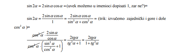 Trigonometrijske Formule Dvostrukog Ugla At Emaze Presentation