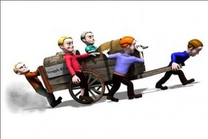 Resultado de imagen de la carreta construyendo un equipo de trabajo