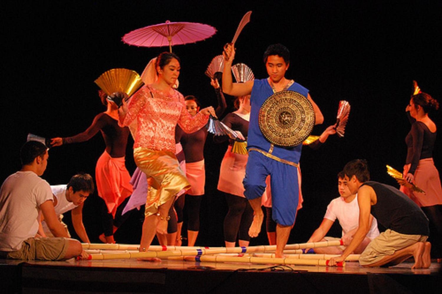 Filipino Dancers Performing Traditional Philippine Folk Dance Which ...