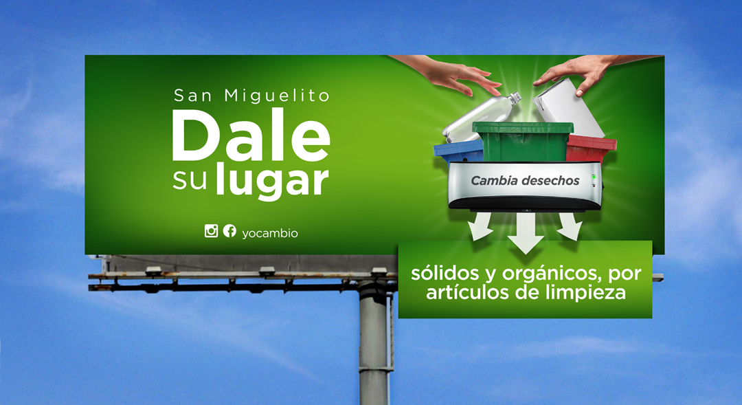 Resultado de imagen para vallas publicitarias sobre el uso de la basura
