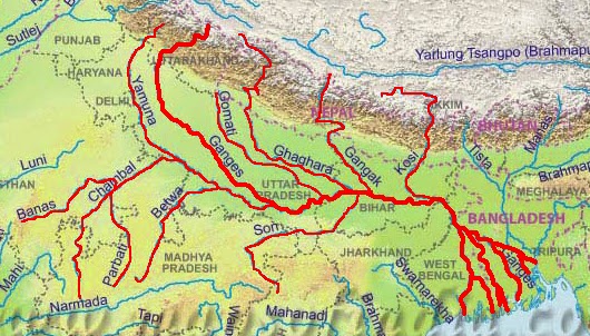 Физическая карта ганг - 86 фото