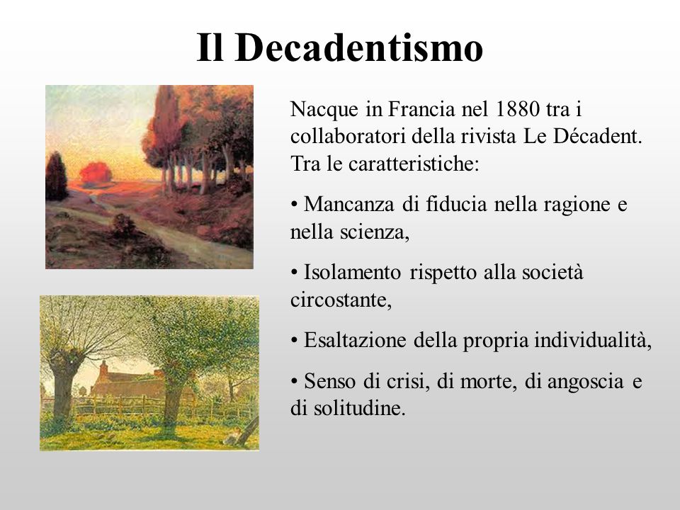 Il Decadentismo : Pascoli E Pirandello (Barbato) - Lessons - Blendspace