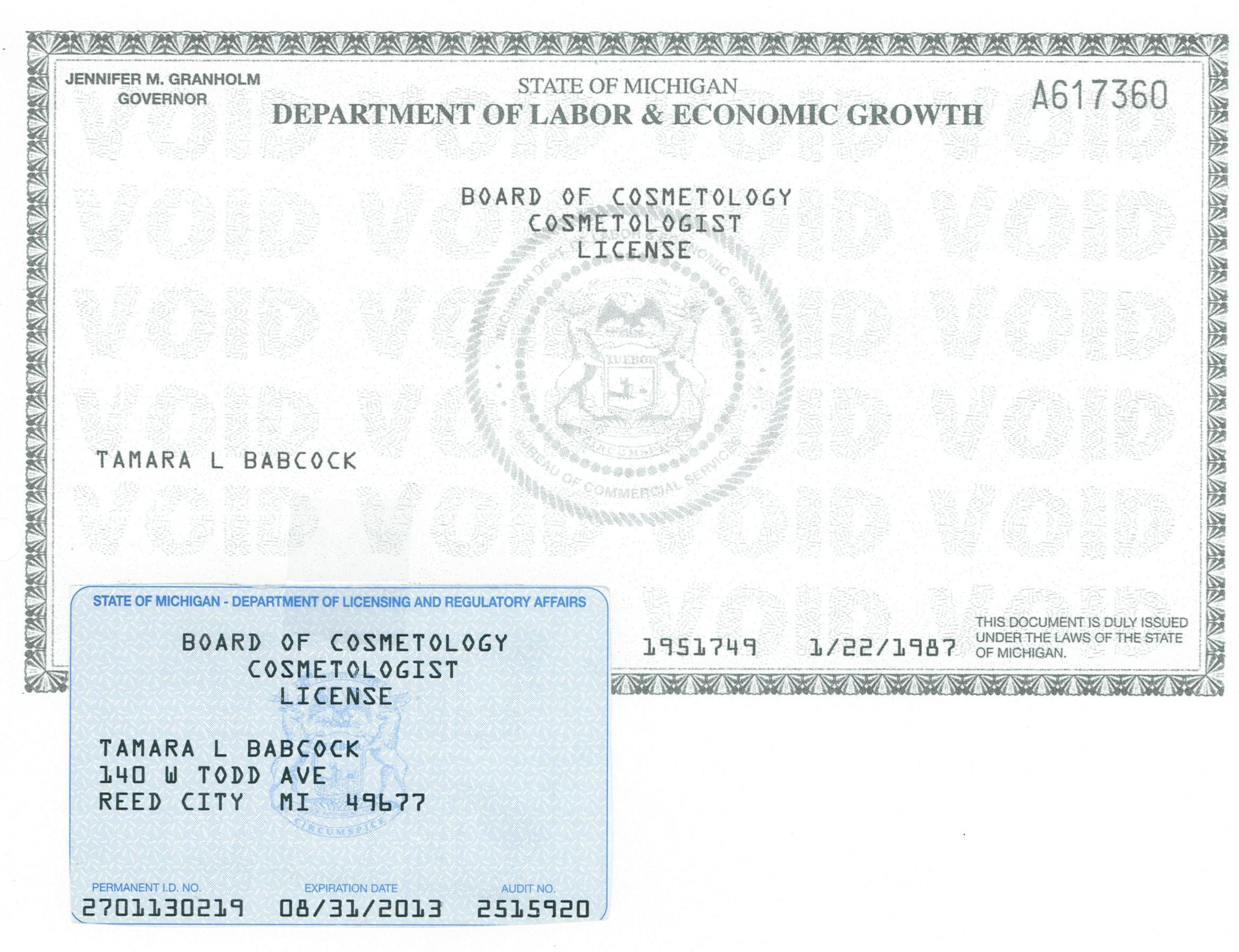 ohio cosmetology license verification