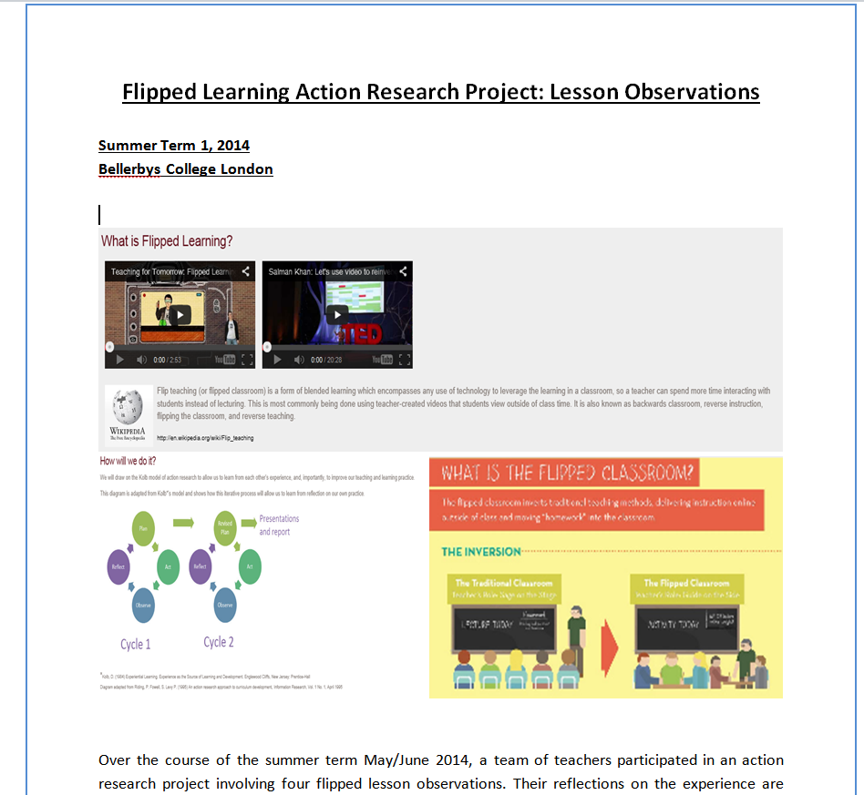 Flipped Learning Lesson Observations copy4 at emaze Presentation