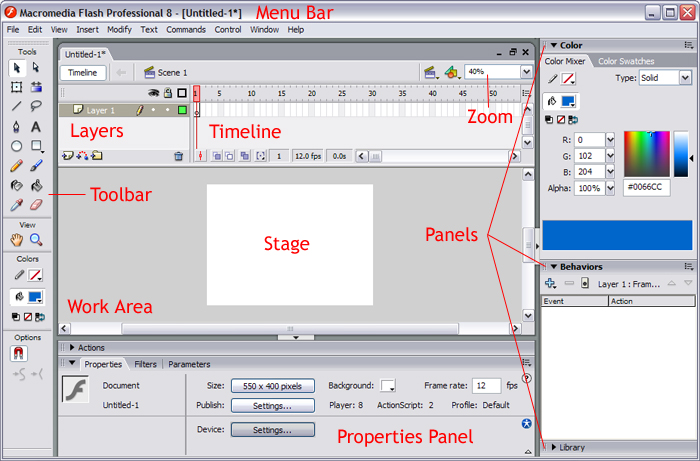 Создать тест в flash macromedia flash