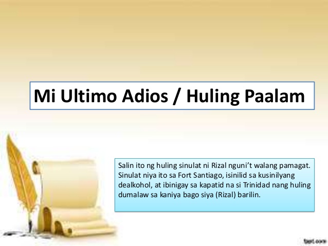 a reaction in my last farewell by rizal Free essays on reaction paper about mi ultimo adios of jose rizal for students use our papers to help you with yours 1 - 30. a reaction in my last farewell by rizal Free essays on reaction paper about mi ultimo adios of jose rizal for students use our papers to help you with yours 1 - 30.