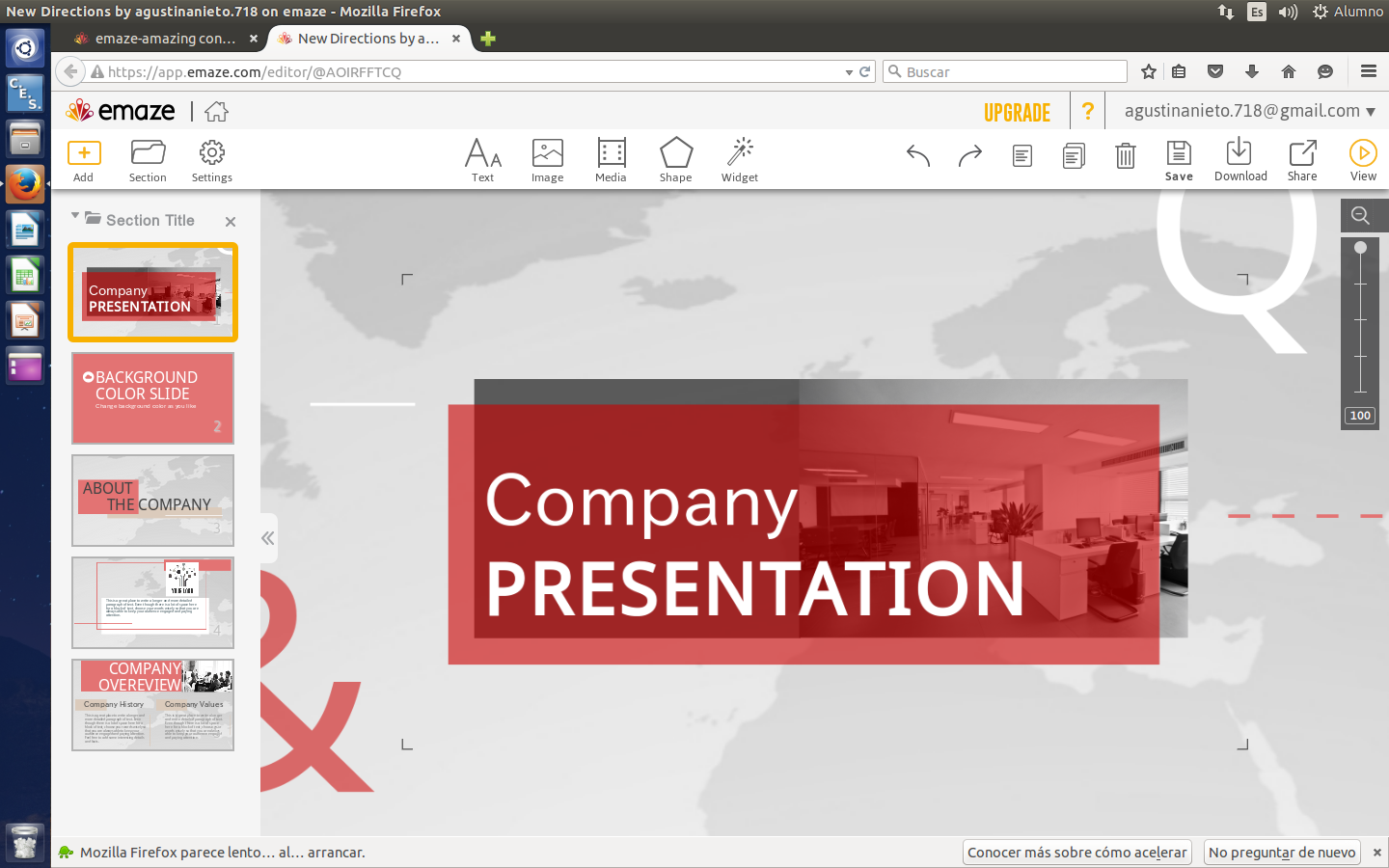 Paso a paso de como crear una presentación at emaze Presentation