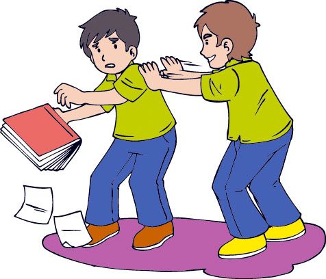 Resultado de imagen para violencia escolar animado