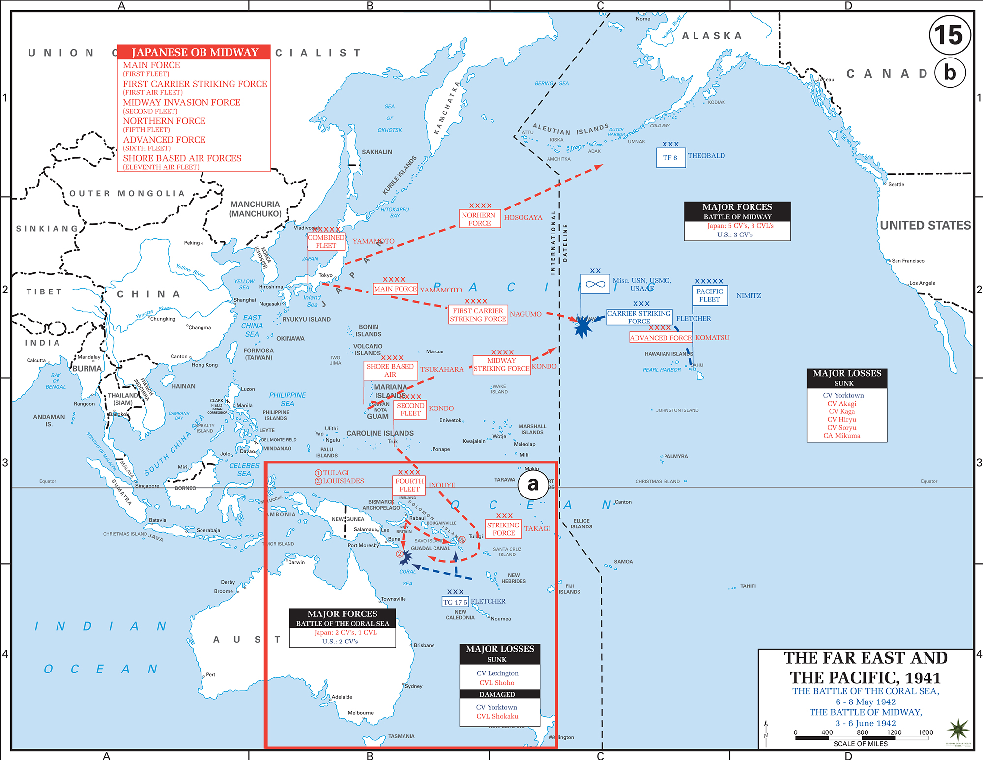 Battle Of Midway Location Map