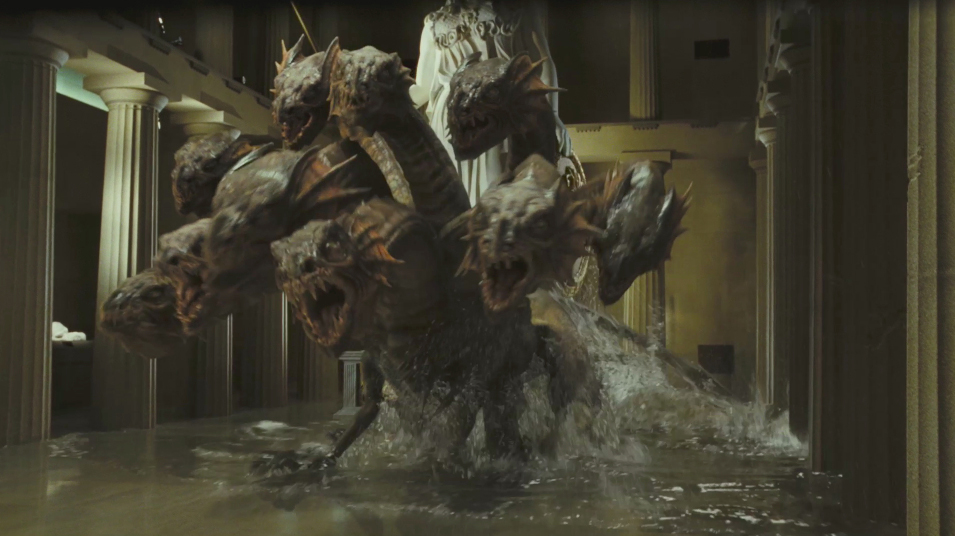 This is a picture of Hydra appearing in the movie Percy Jackson and the Lig...