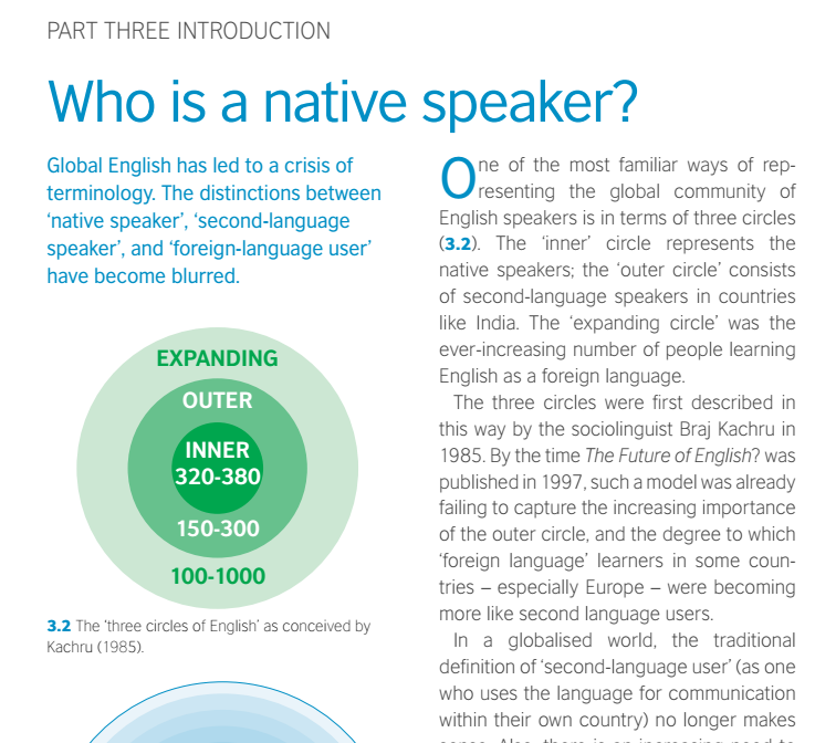 Native speakers of a language