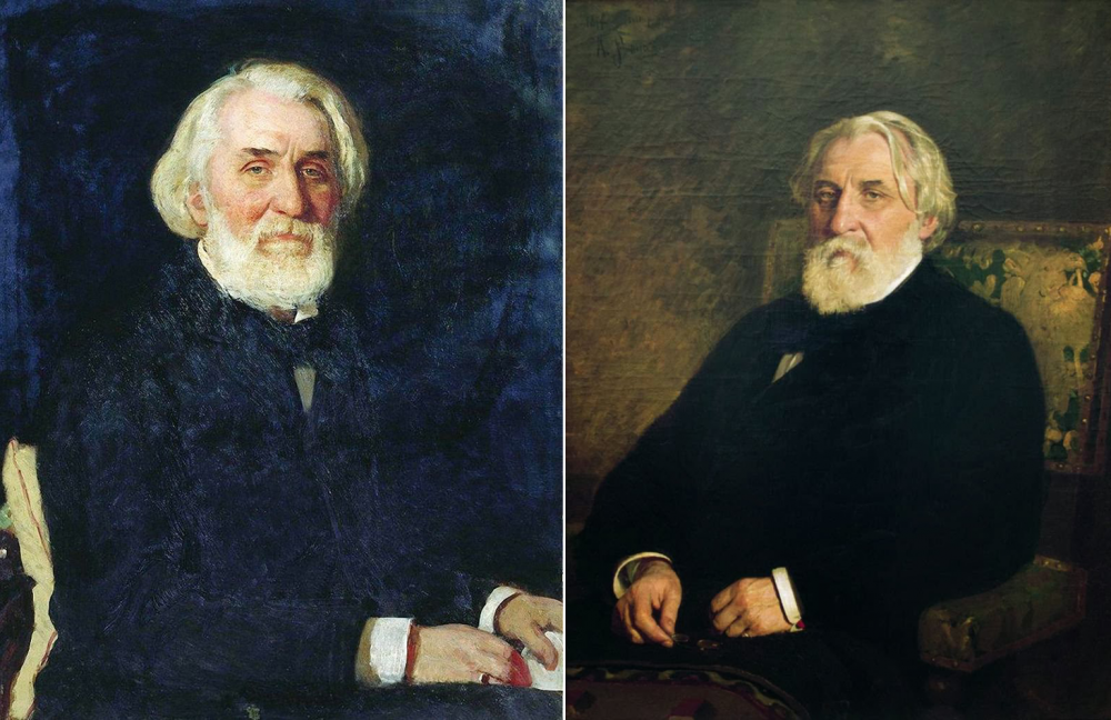 Репин портрет Тургенева 1874. Тургенева синь