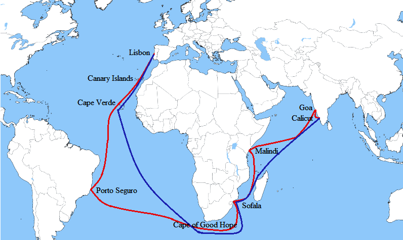 Путь в индию португальцы. ВАСКО да Гама путь в Индию. Педру Кабрал маршрут путешествия. Экспедиция Педру Кабрала. Педру Алвариш Кабрал маршрут.