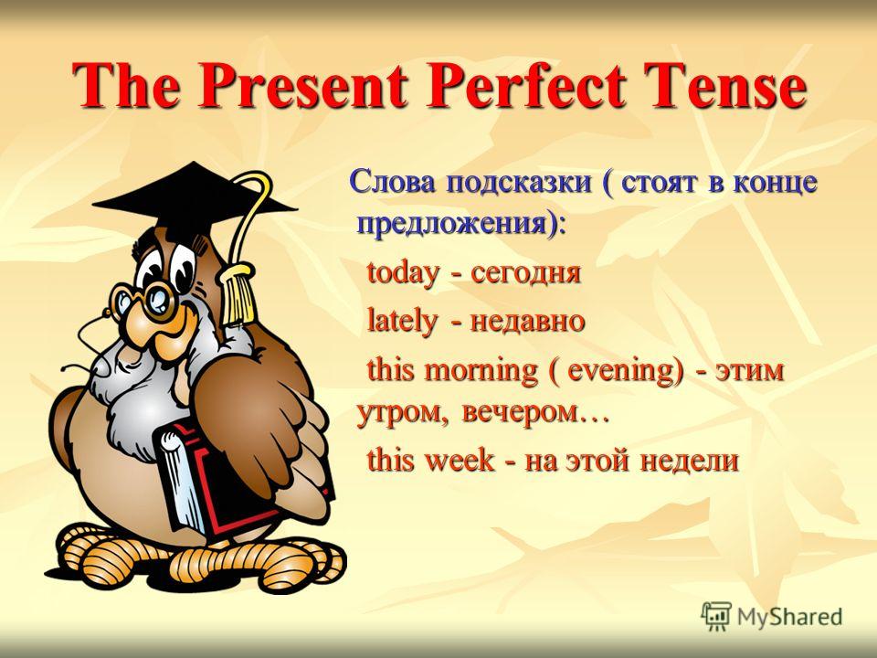 The present perfect tense