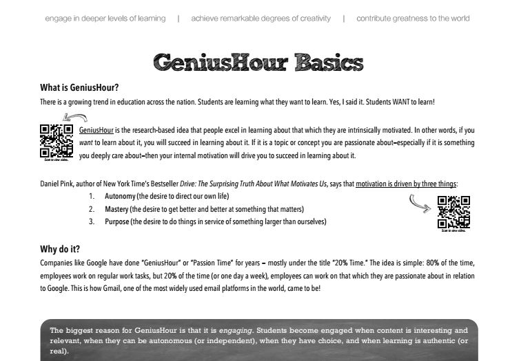 The Genius Hour at emaze Presentation