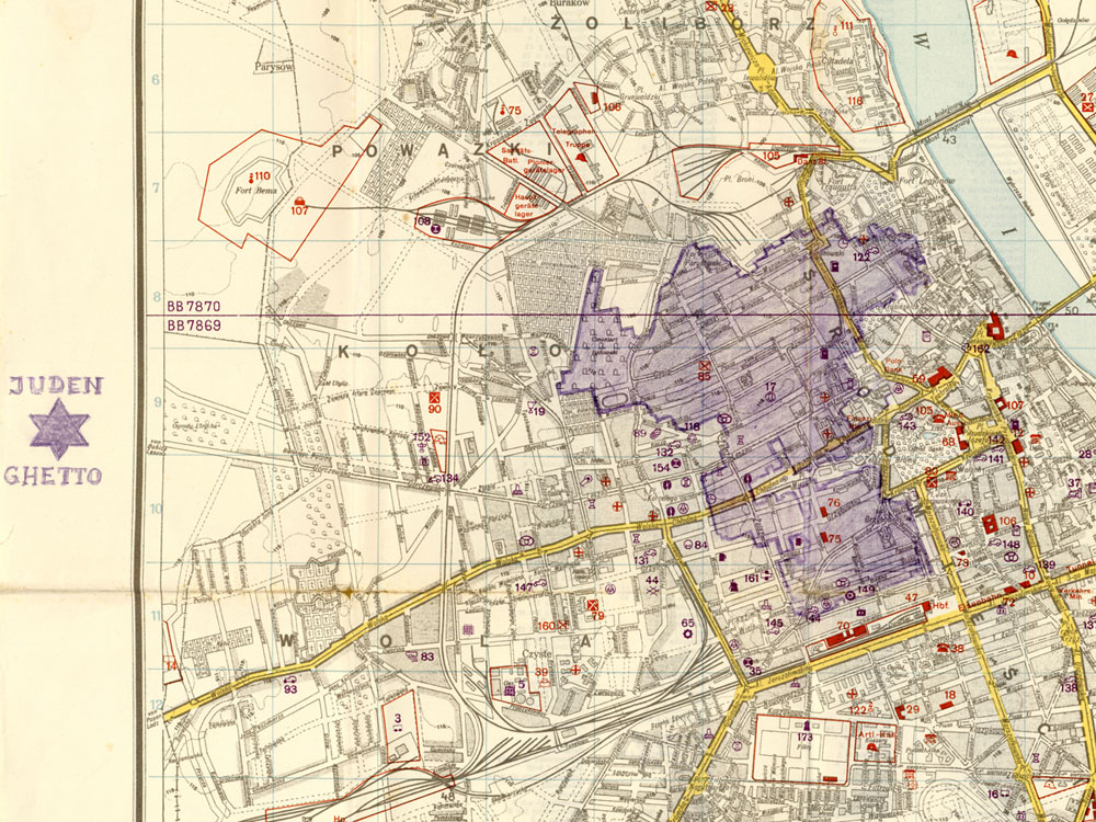 Варшавское гетто карта