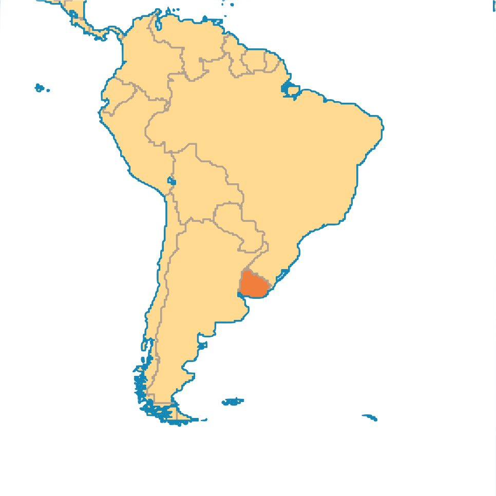 Уругвай столица на карте. Уругвай Южная Америка. Столица Уругвая на карте. Уругвай на карте. Парагвай и Уругвай на карте Южной Америки.