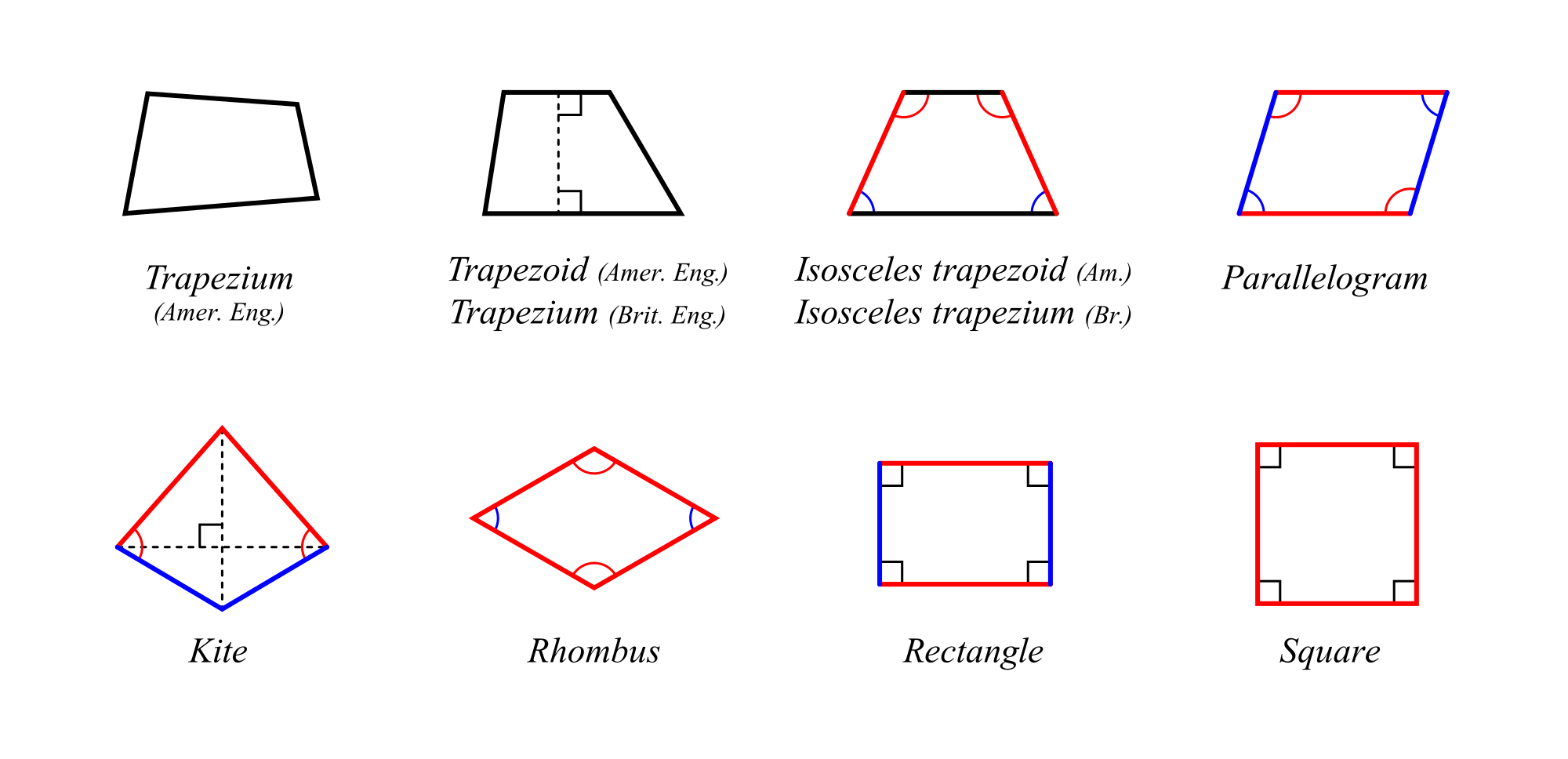 worksheet Different Types Of Quadrilaterals quadrilaterals divya on emaze quadrilaterals