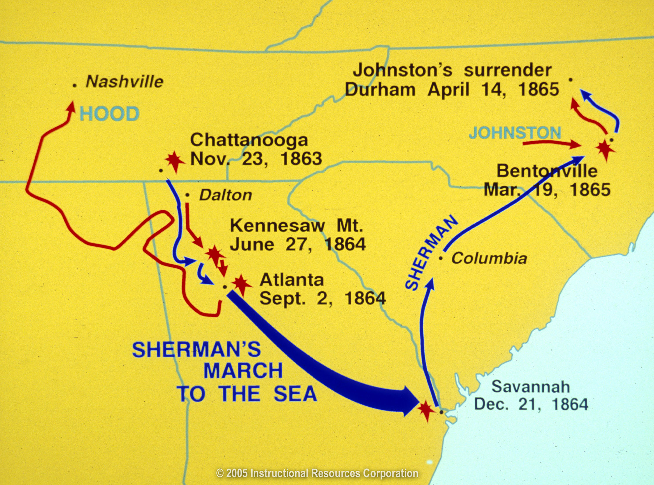 Марш к морю. Марш Шермана к морю карта. Марш Шермана. Sherman’s March to the Sea.