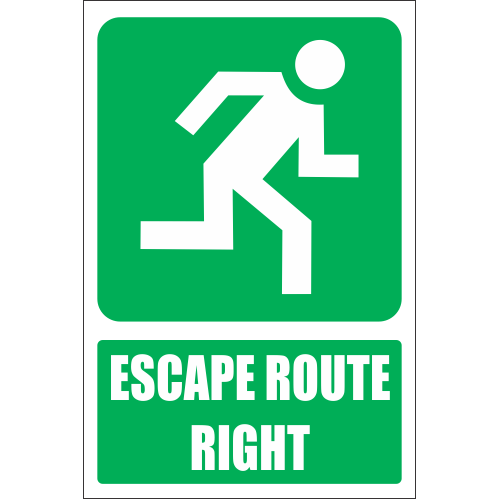 Escape e. Escape Route. Escape Route Roo. Secondary Escape Route. Right Route.