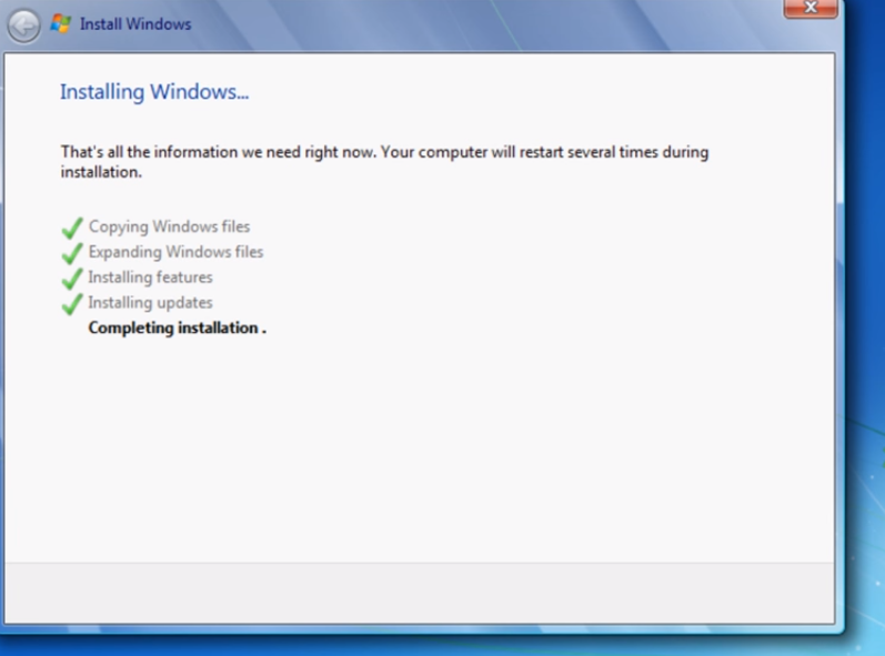 7 installer. Установка Windows 7.