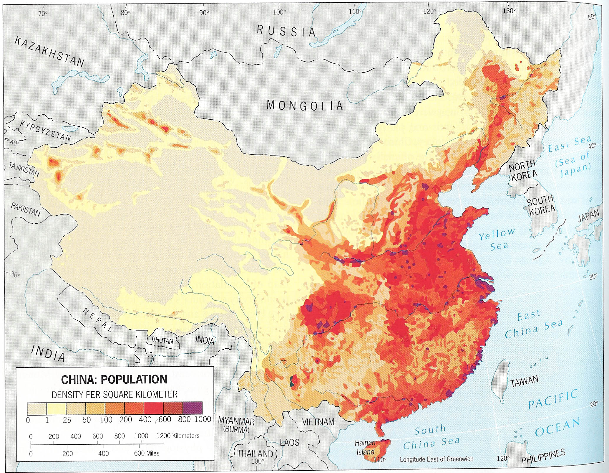 В монголии высокая плотность населения. Карта расселения населения Китая. Карта плотности населения Китая. Население Китая карта. Карта населенности Китая.