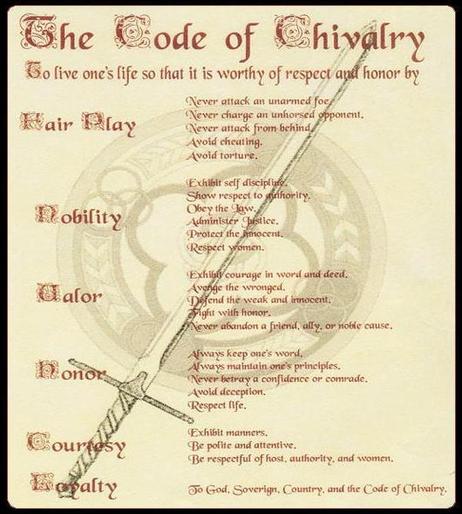 the medieval code of chivalry