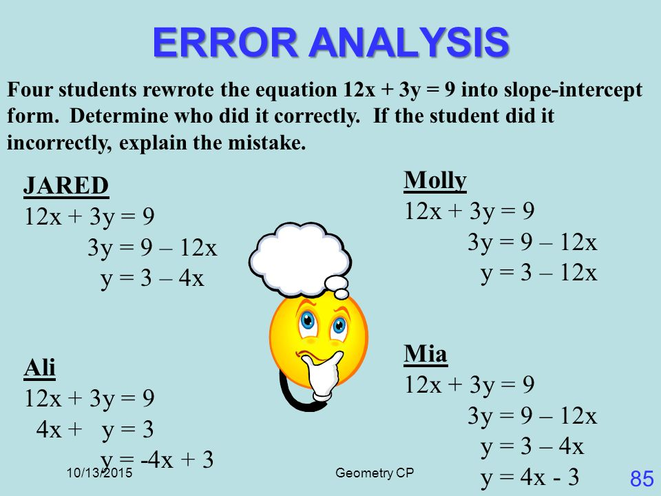 Error Analysis Problem Example Error Analysis at emaze Presentation