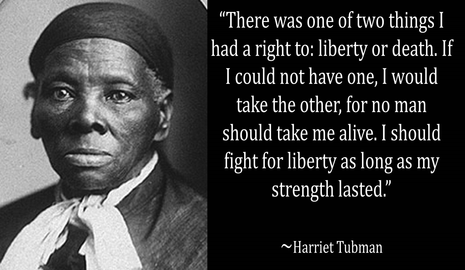a speech about harriet tubman