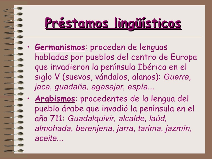 ejemplos de prestamos linguisticos del latin