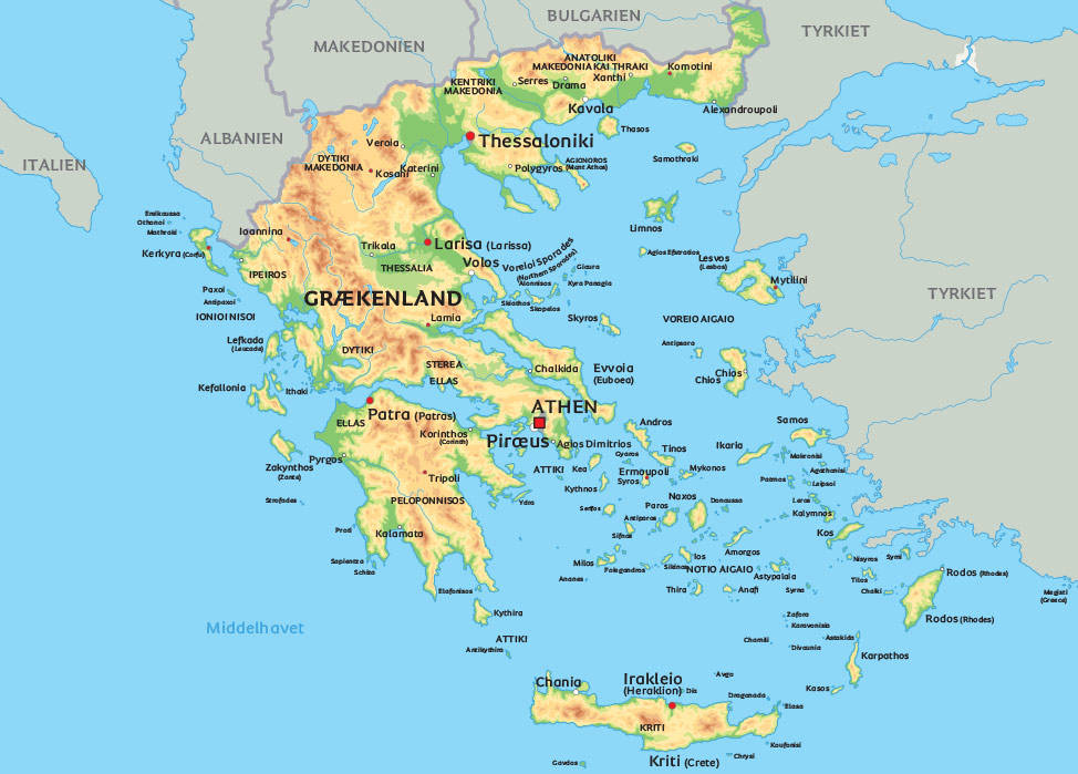 Græske øer Kort | Afrika Kort