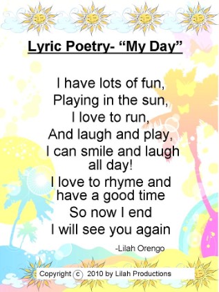 👍 Lyric poem examples. Young Writers. 2019-02-10