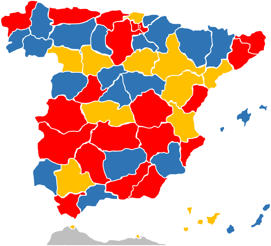 Y en españa. Espana comunidades Autonomas карта