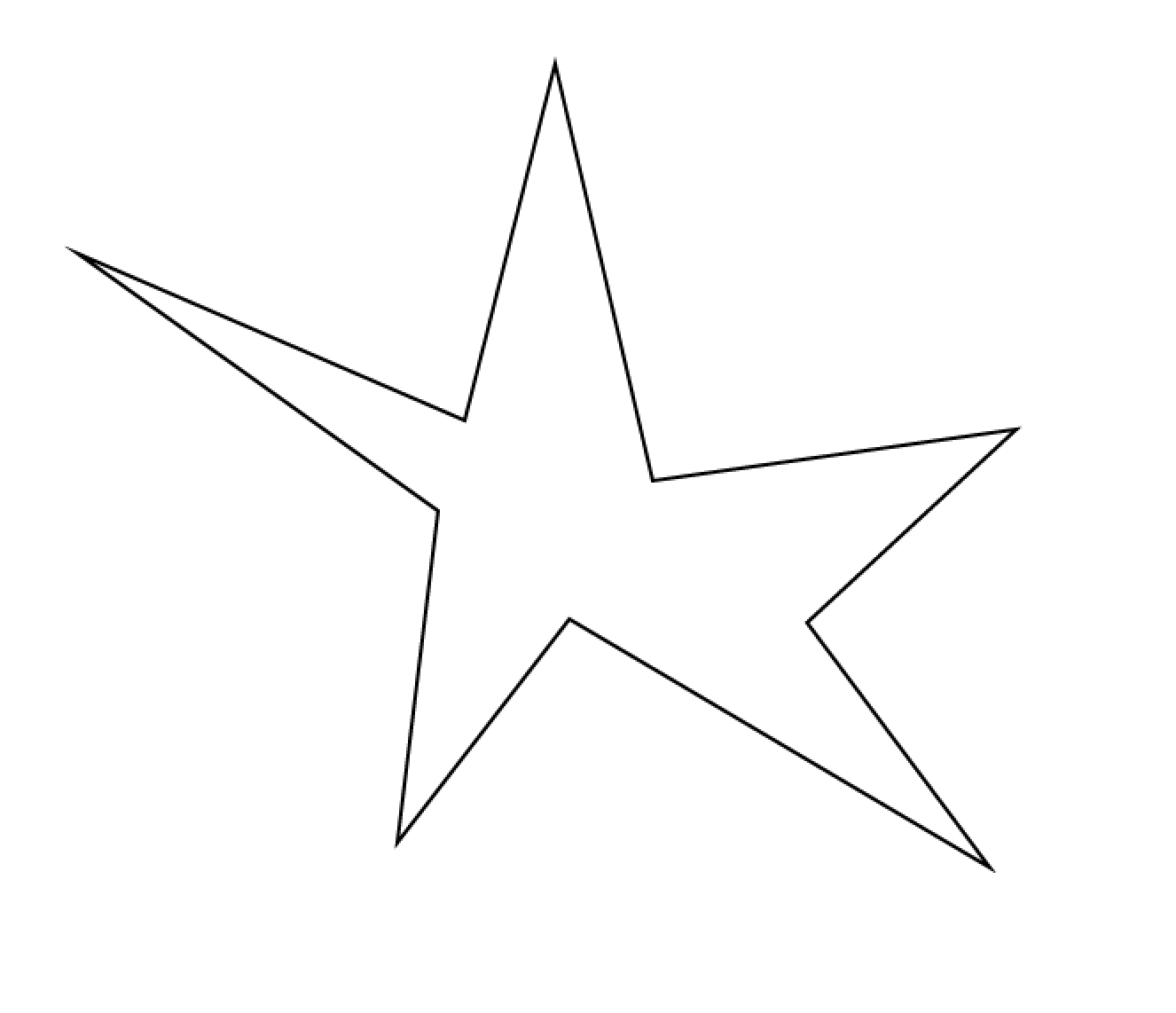 Эскиз звезды пятиконечной
