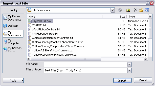 Text file.