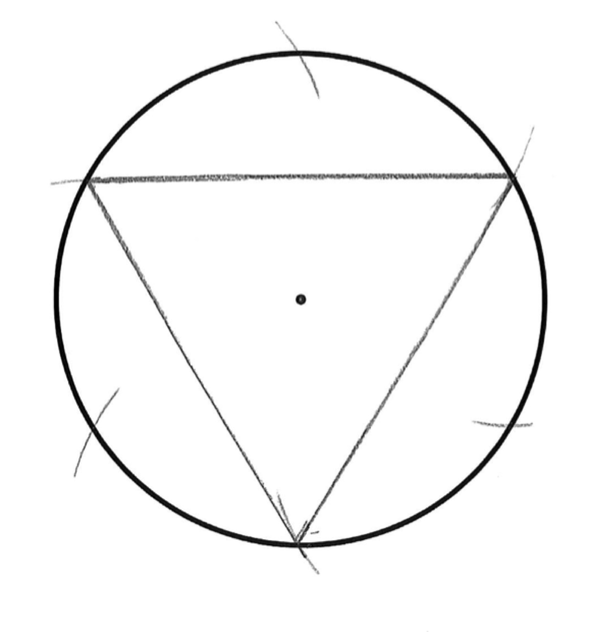 Как нарисовать равносторонний. Как построить равносторонний треугольник списанный в окр. Как начертить равносторонний треугольник в окружности. Построение равностороннего треугольника вписанного в окружность. Равносторонний треугольник вписанный в окружность как построить.