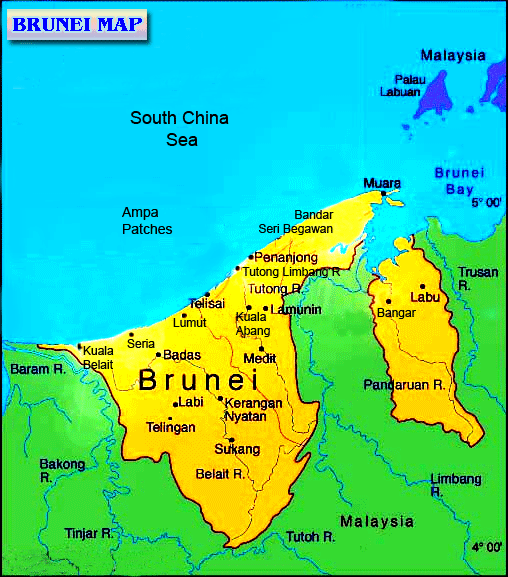 Бруней на карте. Государство Бруней на карте. Государство Бруней-Даруссалам на карте. Бруней столица на карте. Бруней политическая карта.