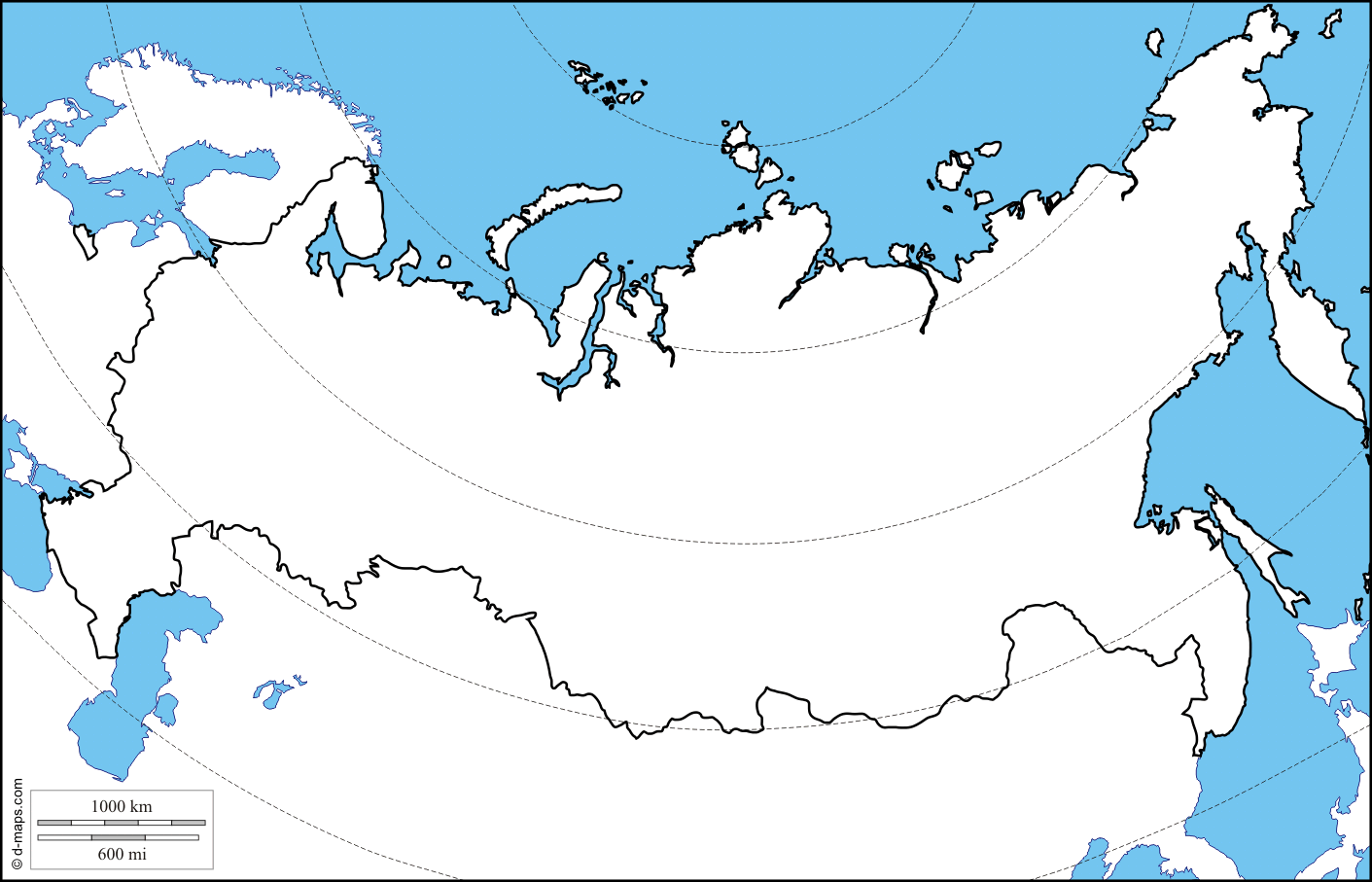 Выделить границы карты