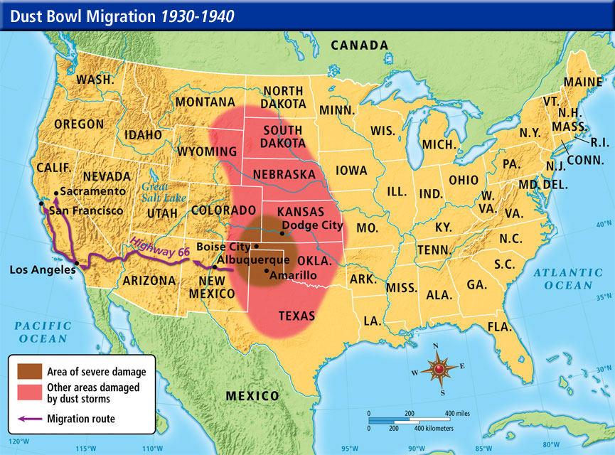 28 The Dust Bowl Map Online Map Around The World