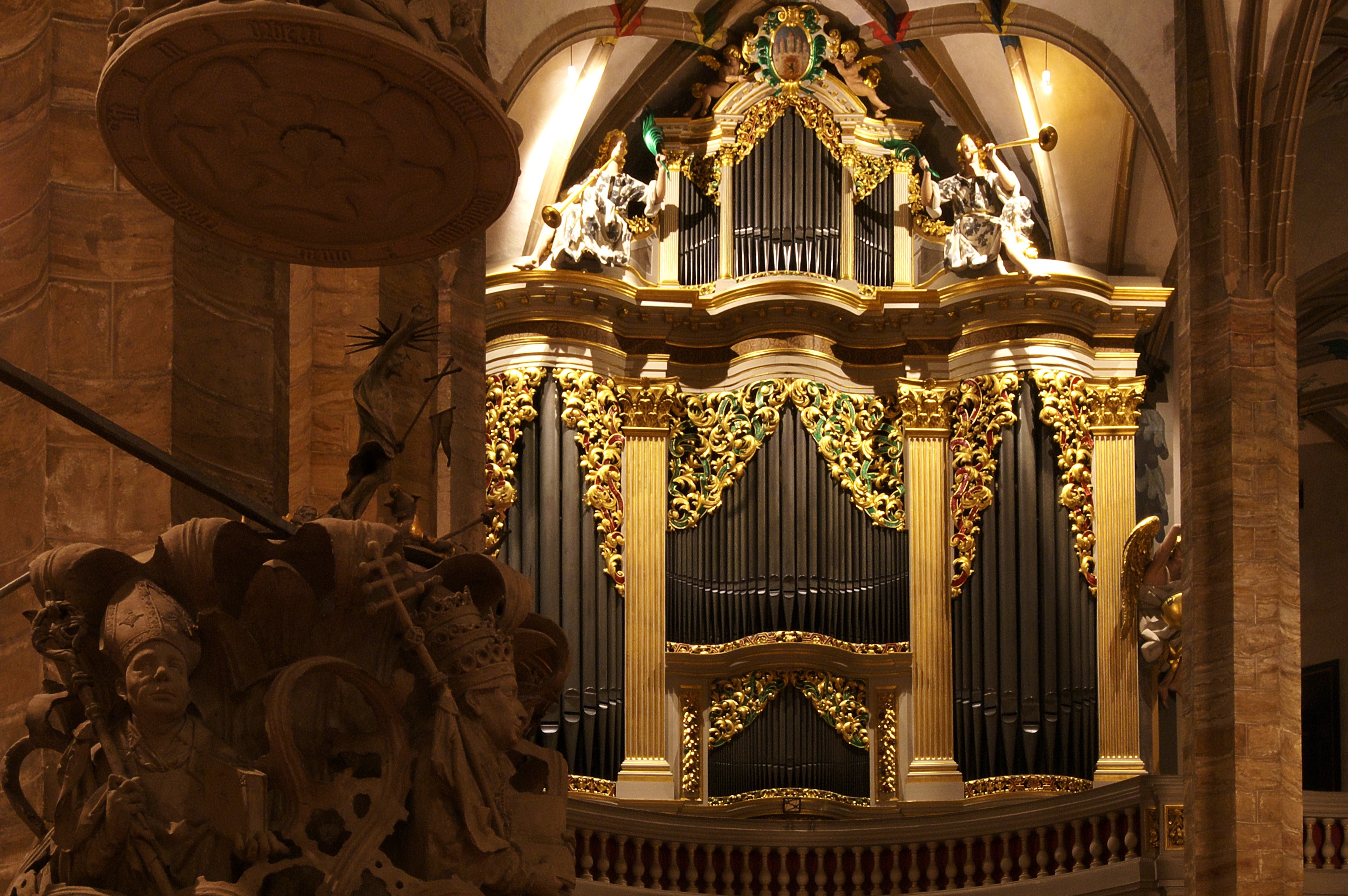 Нижний орган. Готфрид Зильберман. Silbermann Organ. Аахен орган. Готфрид Зильберман фото.