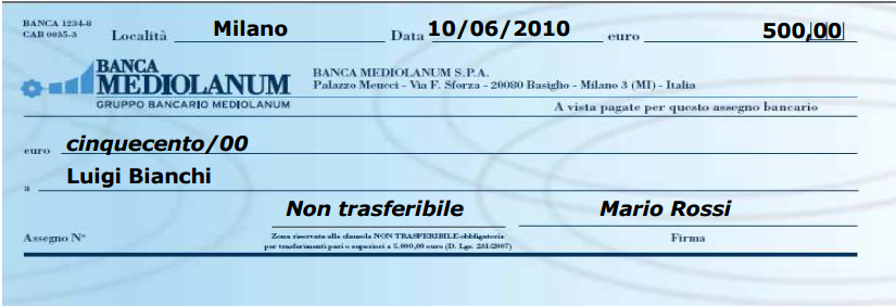 Fac Simile Compilazione Assegno Bancario BYIXC