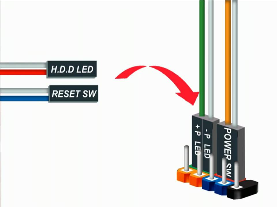 Power led на материнской плате схема подключения