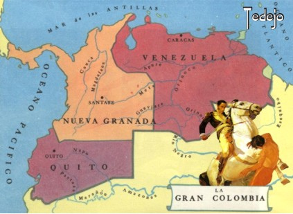 Великая Колумбия карта. Великая Колумбия 1819. Новое королевство Гранада. Новая Гранада на карте.