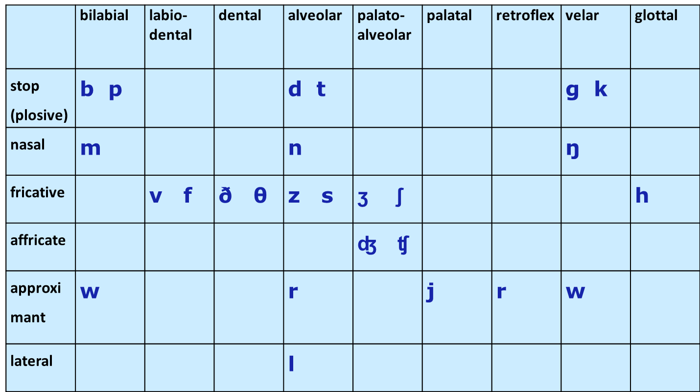 Manner And Place Of Articulation Chart vrogue.co