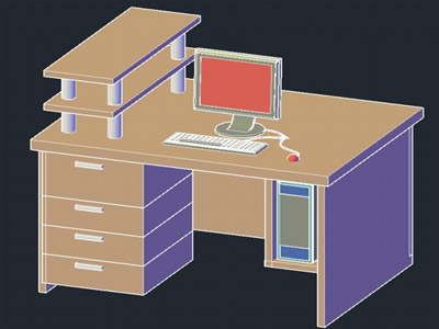 Компьютерный стол dwg