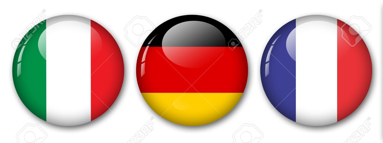 Германия франция сравнения. Германия и Италия флаги. Флаги Франции Италии Германии. Франция vs Германия флаги. Флаг Германии Испании и Франции.