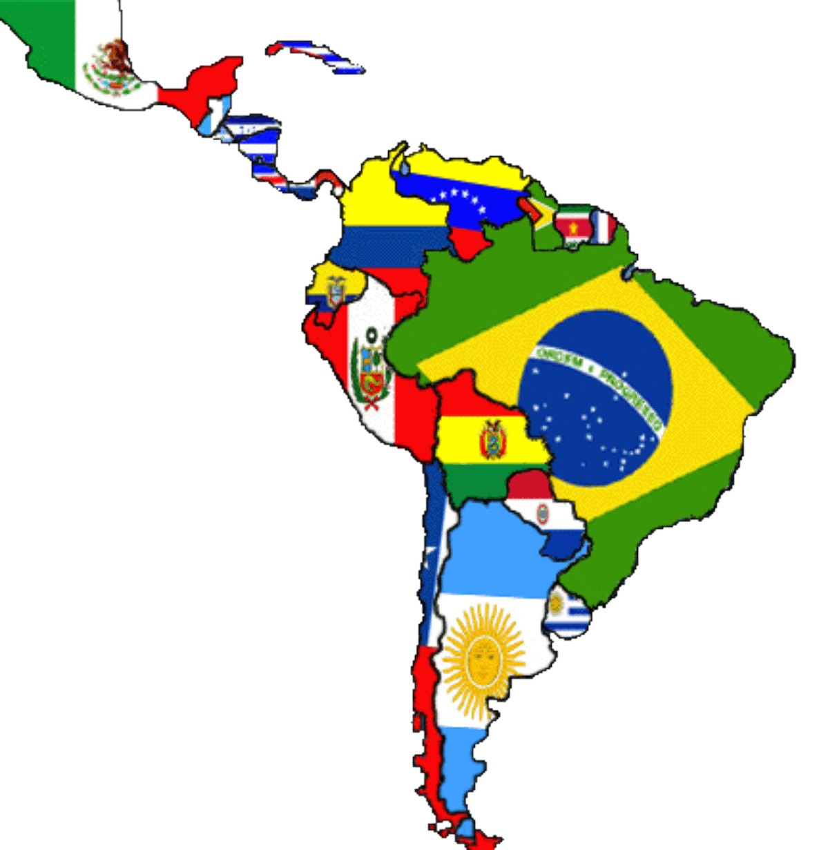 Самая белая страна латинской америки. Латинская Америка. Латинская Америка Континент. Латинская Америка на карте. Флаги стран Латинской Америки.