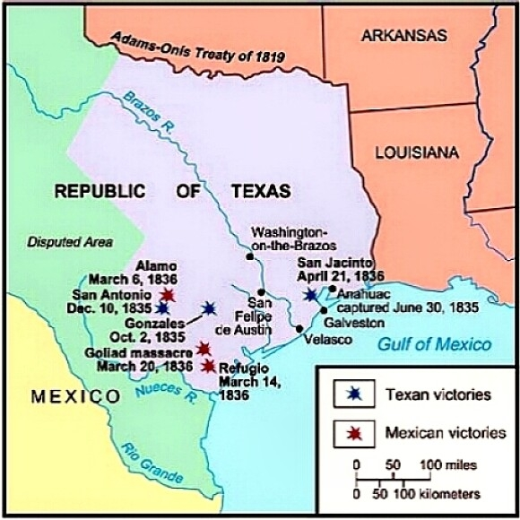 Major Events Of Texas Revolution